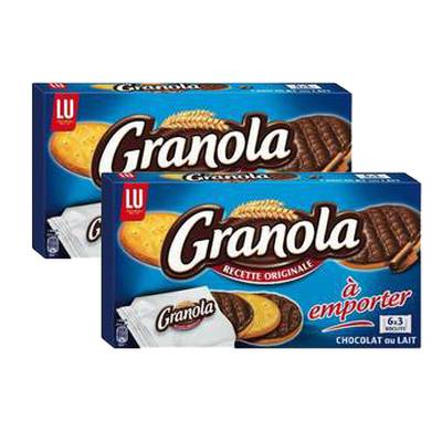 Granola Pocket chocolat au lait, Lot de 2x225g