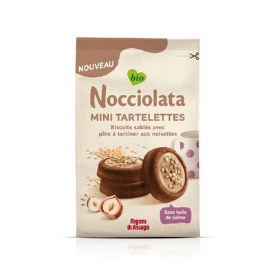Nocciolata Rigoni Di Asiago Mini Tartelettes à la Pâte à Tartiner Bio, 250g