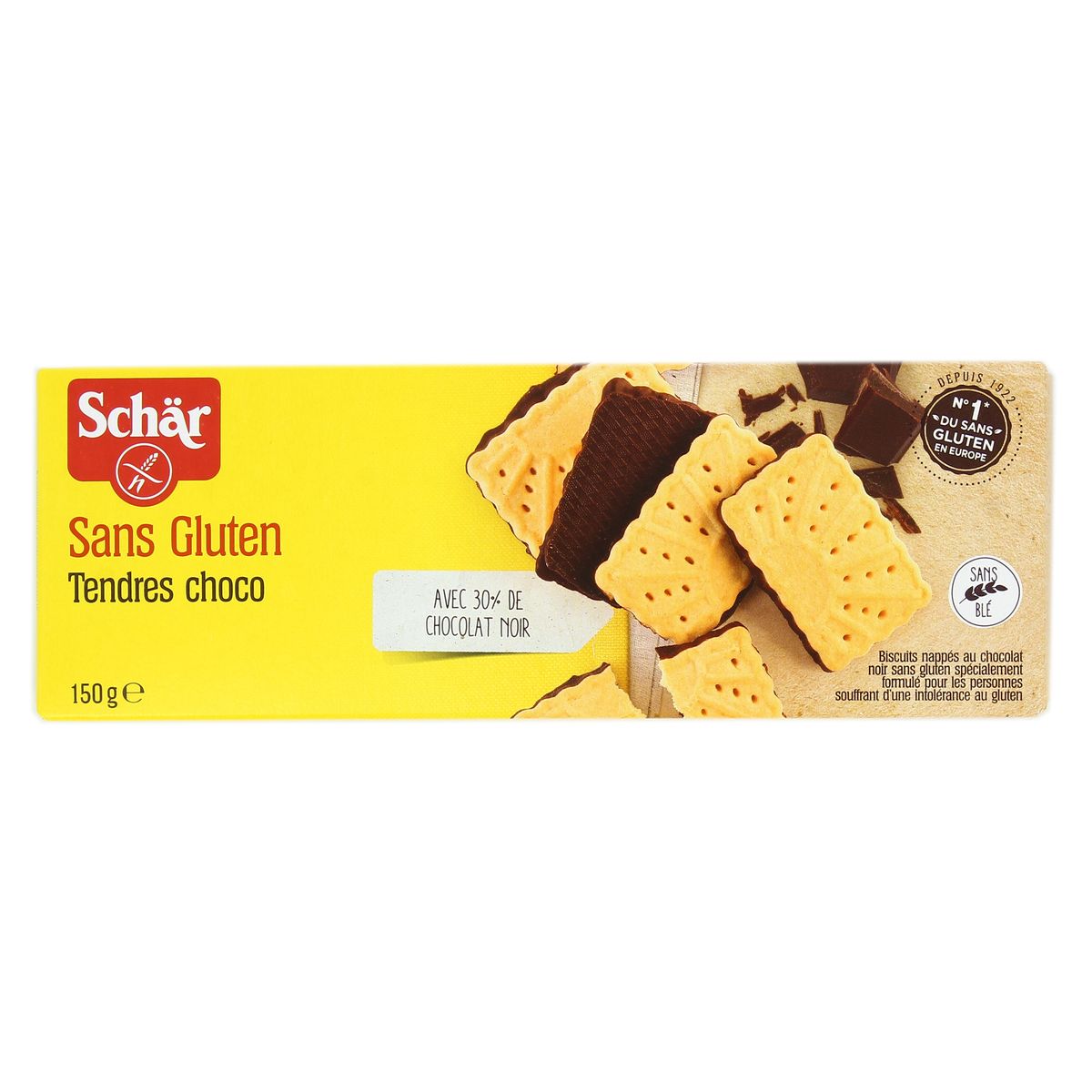 Schär Biscuits nappés au chocolat sans gluten, 150g