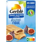 Gerblé Sans Sucres Ajoutés 10 Biscuits Fourrés à la Figue Sans Sucres Ajoutés -86% de sucres en moins, 180g