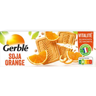 Gerblé Vitalité 20 Biscuits Soja Orange -39% de sucres en moins, 280g