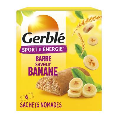 Gerblé Sport et Energie 6 Barres Banane Sport et énergie, 6x25g