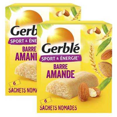 Gerblé Sport et Energie Barres aux amandes Sport et Energie, Lot de 2x6x25g