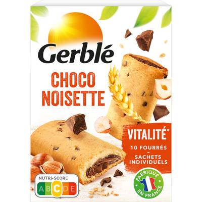 Gerblé Vitalité 10 Biscuits Fourrés Choco Noisettes, 200g