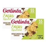 Gerlinéa 4 Biscuits chocolat céréales -49% de sucres en moins, Lot de 2x200g