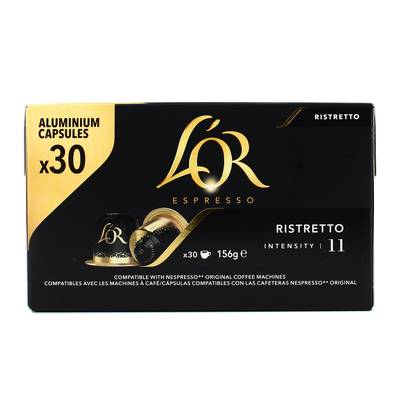 L'or Espresso Café Ristretto N°11 Compatible Nespresso, 30 capsules