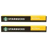 Starbucks by Nespresso Café blonde espresso roast intensité 6, Lot de 2x10 capsules