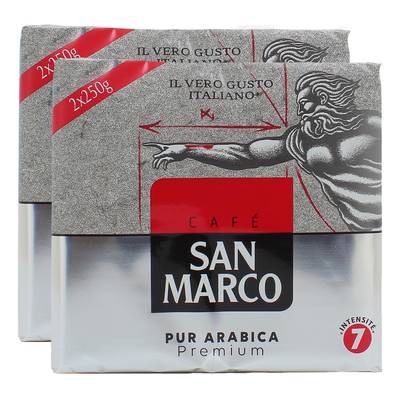 San Marco Café Moulu Arabica, Lot de 2 - 2x250g