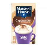 Maxwell House Cappuccino Goût Chocolat Milka, 8 sticks
