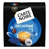 Carte Noire Dosettes de café Décaféiné n°5 compatibles Senseo, 36 dosettes