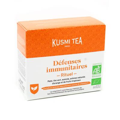 Kusmi Tea Thé Rituel Défense Immunitaire Bio, 18 sachets