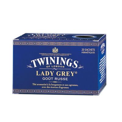 Twinings Thé lady grey, goût Russe, 20 sachets