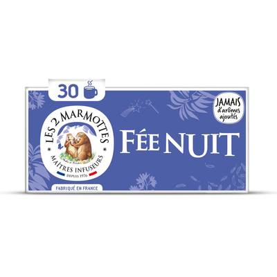 Les 2 Marmottes Infusion fée nuit, 30 sachets