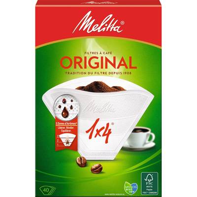Melitta Filtres 1x4 classic, 40 filtres