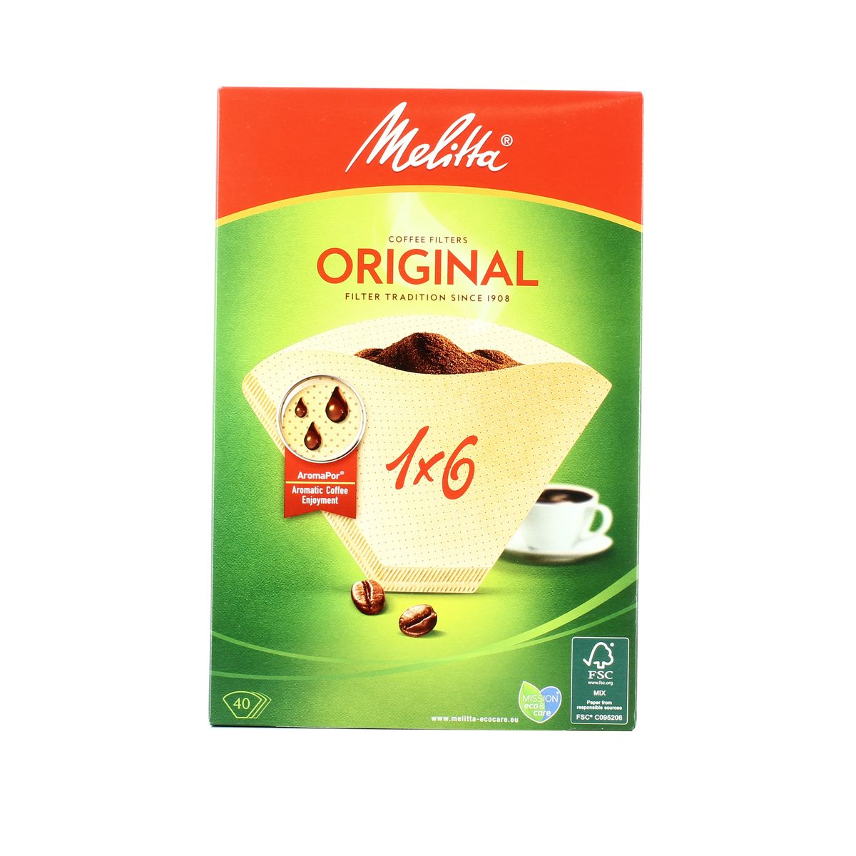 Melitta Filtres 1X6 brun label FSC