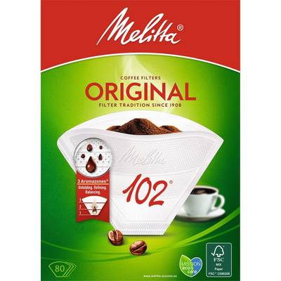 Melitta Mellita Filtre Café 102 blanc, 80 filtres