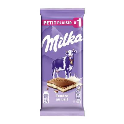Milka Tablette Tendre Chocolat au Lait, 100g