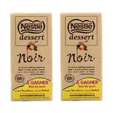 Nestlé Dessert Chocolat à pâtisser noir, Lot de 2x205g