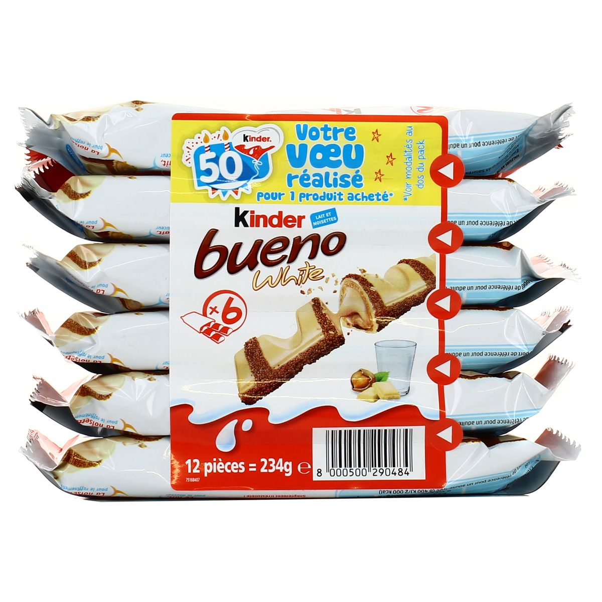 Kinder Kinder Bueno White, 6 barres - 234g