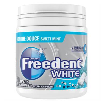 Freedent Chewing gum White Menthe Douce, 60 dragées