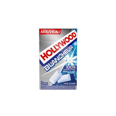 Hollywood Chewing-gum sans sucres avec édulcorants goût menthe forte, 5x10 dragées