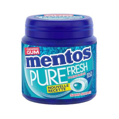 Mentos Chewing gum  Pure Fresh Menthol Eucalyptus, 50 dragées