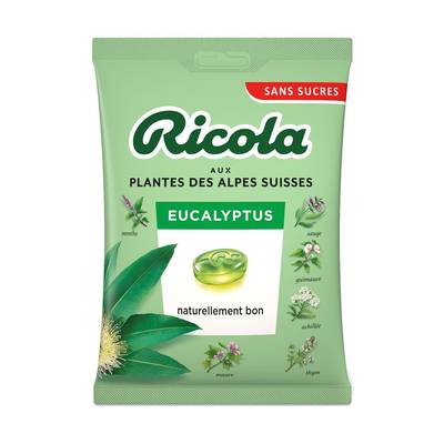 Ricola Gout Eucalyptus sans Sucres ajoutés, 70g