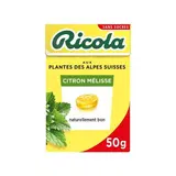 Ricola Bonbons aux plantes suisses sans sucre citron mélisse, 50g
