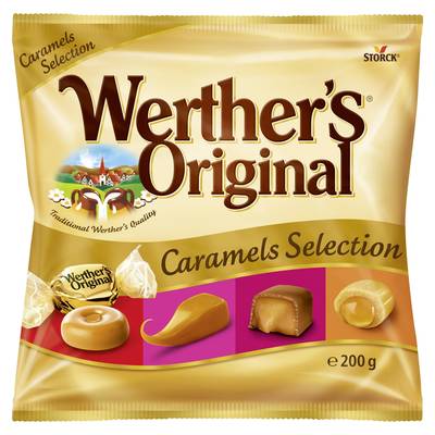 Werther's Original Assortiment de bonbons au caramel enrobés de chocolat au lait, 200g