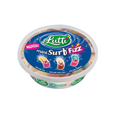 Lutti Bonbon mini Surf fizz Tubo Assortiement Langues Acide, 500g