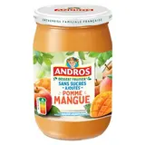 Andros Purée de pommes et de mangues sans sucres ajoutés, 650g