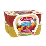 Materne Spécialités de fruits multivariétés sans sucres ajoutés, 12x100g
