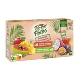 Pom Potes Gourdes pomme mangue papaye recette tropiques sans sucres ajoutés, 12 gourdes de 90g