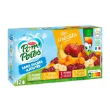 Pom Potes Gourdes multivariétés sans sucres ajoutés, 12 gourdes de 90g