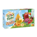 Pom Potes Gourdes 5 fruits sans sucres ajoutés, 12 gourdes de 90g