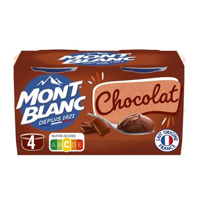 Mont Blanc Crème dessert chocolat extra fin, 4x125g
