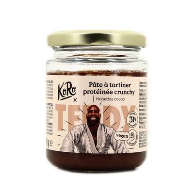 Koro Pâte à tartiner protéinée vegan noisette-cacao x Teddy Riner, 220g