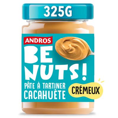 Andros Be Nuts Pâte à Tartiner Cacahuètes Crémeuse, 325g