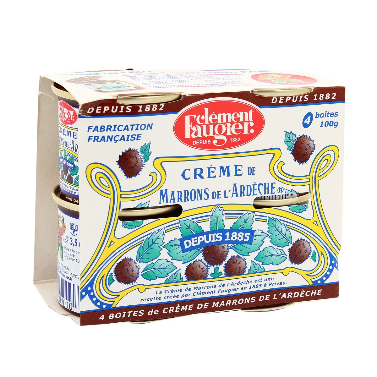 Clément Faugier Crème de marrons, 4x100g