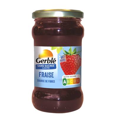 Gerblé Sans Sucres Ajoutés Fraise à tartiner -89% de sucres en moins, 320g