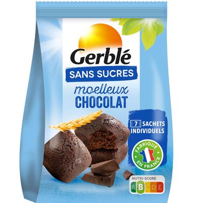 Gerblé Sans Sucres 7 Moelleux au chocolat sans sucres, 196g