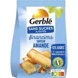 Gerblé Sans Sucres Ajoutés 7 Financiers Saveur Amande -92% de sucres en moins, 175g