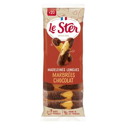 Le Ster Madeleines Longues Marbré Chocolat, 250g