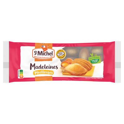 St Michel Madeleines moelleuses nature sachets individuels, 800g