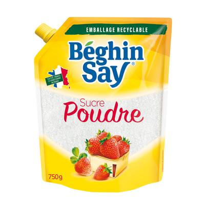 Beghin Say Sucre en Poudre Doypack, 750g