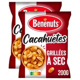Benenuts Cacahuètes Grillées à Sec, Lot de 2x200g