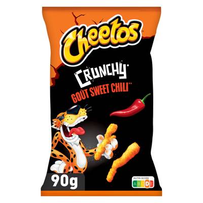 Cheetos Crunchy Biscuits Apéritifs Soufflés Goût Sweet Chili, 90g