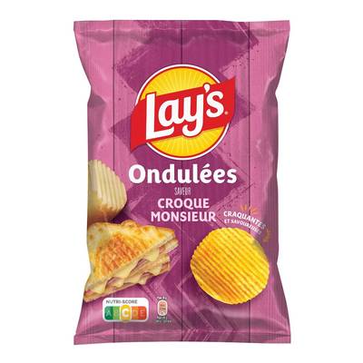 Lay's Chips ondulées saveur croque-monsieur, 120g