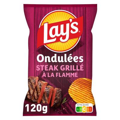 Lay's Chips Ondulees Steak grillé, 120g