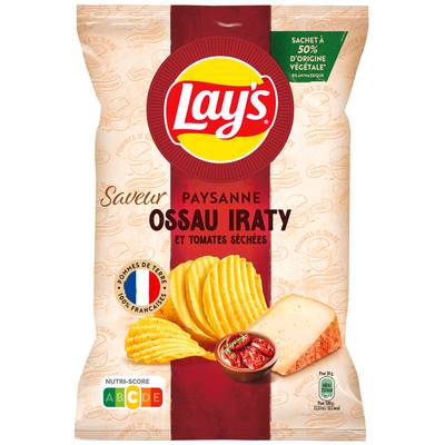 Lay's Chips Paysanne Saveur Ossau Iraty et Tomates Séchées, 120g